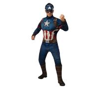 Adult Marvel CAPTAIN AMERICA DELUXE Muscle Chest Fancy Dress Endgame Avengers