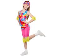 Rubies Official Barbie Rollerskate Girls Costume, Kids Fancy Dress, Size Age 7-8 Years