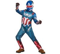 Rubies Official Brave New World Captain America Deluxe Child Costume, Kids Fancy Dress, Size 7-8 Years Halloween