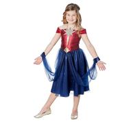 Rubie's Official Captain Marvel Girls Dress, Size 5-6 Years Halloween Halloween