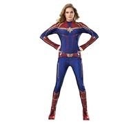 Captain Marvel Deluxe Ladies Superhero Comic Book Fancy Dress Costume