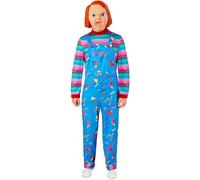 Rubie's Men's Child's Play 2 Adult Chucky Costume Jumpsuit and Mask, Medium