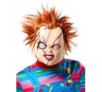 Rubies Official Chucky, Chucky Stitched Up 3-4 Mask Adult Accessory, Adult Fancy Dress, One Size