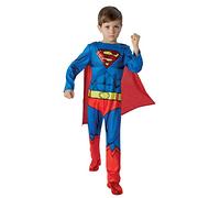 Superman Costume Boys Superhero Fancy Dress Kids Comic Book DC Official
