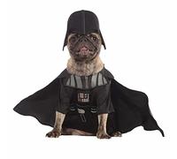 Rubies Official Darth Vader Dog Fancy Dress Star Wars Dark Side Evil Villain Puppy Pet Costume Small Neck to Tail 11' Chest 14' Halloween Halloween