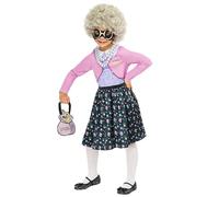 Rubies Official David Walliams Gangsta Granny Costume, Kids Fancy Dress, Size 7-8 Years