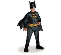 RUBIES - Official DC - BATMAN - Classic costume for kids - Size 5-6 years - Costume with printed jumpsuit, belt, boot covers, detachable cape and mask - Halloween, Carnival