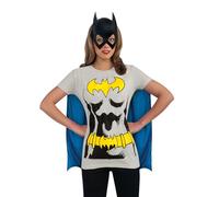 Rubie's Official DC Comics Batgirl Ladies Dress Up Kit, Super Hero Tshirt Top, Cape & Mask