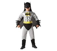 Rubie's Official DC Comics Batman Child's Metallic Muscle Chest Costume, Superhero Fancy Dress