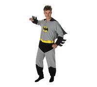Rubie's Official DC Comics Batman Onesie & Cape, Adult Mens Fancy Dress Costume