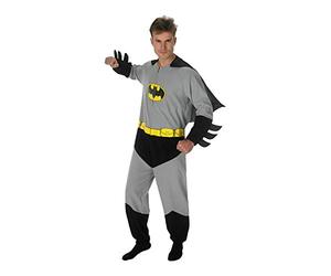 Rubie's Official DC Comics Batman Onesie & Cape, Adult Mens Fancy Dress Costume
