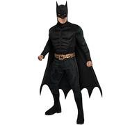 Rubies Official DC Comics Dark Knight Rises Batman Adult Costume, Deluxe Muscle Chest Style, Size XL, Chest 44-46', Halloween