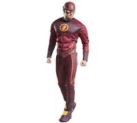 Rubies Official DC Comics The Flash Costume Deluxe, Adult Costume - XL, CHEST 50', WAIST 36-40', INSEAM 33' Halloween