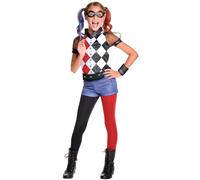Rubie's Official DC Super Hero Girl's Harley Quinn Deluxe Costume, Kids Super Vi