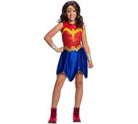 Rubies Official DC Supergirl and Wonder Woman Costume Bundle, Childrens Super Hero Fancy Dress Up, Size Large Halloween