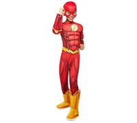 Rubies Official DC Superhero The Flash Deluxe Child's Costume, Child's Size Large Age 8-10 Years Halloween
