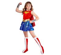 Rubies Official Deluxe Wonder Woman Fancy Dress, Children Costume for 3-4 Years - Small Halloween