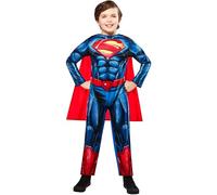 Rubies Official Disney Deluxe Superman Child Costume, Kids Superhero Fancy Dress, Size Age 7-8 Years