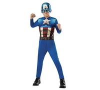 Rubies Official Disney Marvel Avengers, Captain America Classic Costume, Childs Size Medium 5-7 Years