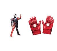 Rubie's Official Disney Marvel Venomized Iron Man Kids Costume, Halloween Venom & Official Marvel Avengers Assemble Iron Man Child Gloves,- One Size, Red