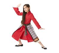 Rubie's Official Disney Mulan Movie Costume, Mulan Deluxe Warrior, Childs Fancy Dress, Size Medium Age 5-6 Years