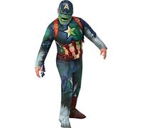 Official Marvel Avengers What If Zombie Captain America Hero Fancy Dress Costume