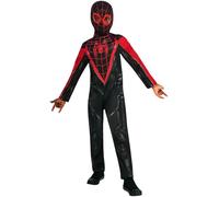Rubies Official Disney Spiderman Miles Morales Gamerverse Child Costume, Kids Superhero Fancy Dress, Size Age 7-8 Years