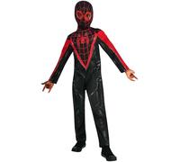 Rubies Official Disney Spiderman Miles Morales Gamerverse Child Costume, Kids Superhero Fancy Dress, Size Age 7-8 Years