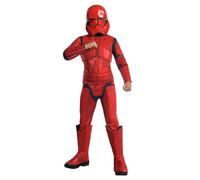 Red Stromtrooper Boys Fancy Dress Star Wars EP 9 Sci Fi Movie Kids Costume