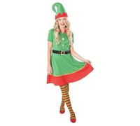 Rubies Official Elf Dress, Christmas Adult Fancy Dress