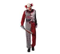 Rubie's Official Evil Clown Horror Halloween, Adult Costume - Standard Size, Red, STD