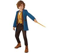 Rubie's Official Fantastic Beasts Warner Bros Newt Scamander Deluxe Childs Costume, Kids Fancy Dress