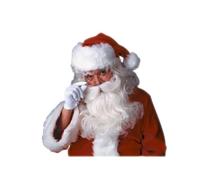 Official Rubies Mens Deluxe Santa Beard & Wig Set