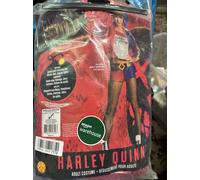 Rubie's Official Harley Quinn Ladies Fancy Dress Halloween Suicide Squad Womens Villain Costume, Medium (10-14)