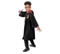 Rubies Official Harry Potter Gryffindor Deluxe Robe for Kids - Hooded Cloak with Crest & Satin Lining for Halloween, Age 3-4 Years, World Book Day