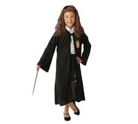 Rubies Official Harry Potter Hermione Granger Gryffindor Costume Set, with Robe, Wig and Wand, One Size Approx Age 4-8 Years, Black Halloween