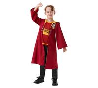 Rubies Official Harry Potter Quidditch Robe Costume for Kids - Hooded Robe with Faux Jumper for Wizard Play, Size 7-8 Years Halloween