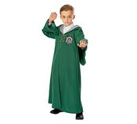 Rubie's Official Harry Potter Slytherin Quidditch Child Robe, Kids Fancy Dress, Age 7-10 years Halloween Halloween