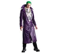 Mens Deluxe Suicide Squad Joker Costume Halloween Fancy Dress Jacket & Shirt