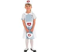 Medium Girls Nurse Costume - Fancy Dress Kids Rubies Official Hospital - nurse fancy dress kids rubies medium official costume girls hospital