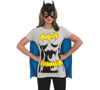 Batgirl T Shirt Costume Licensed Justice League Fancy Dress Accessory Ladies