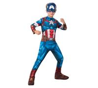 Rubies Official Marvel Avengers Captain America Classic Childs Costume, Kids Superhero Fancy Dress Halloween