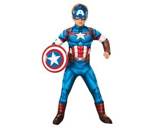 Rubie's Official Marvel Avengers Captain America Deluxe Child Costume, Kids Superhero Fancy Dress
