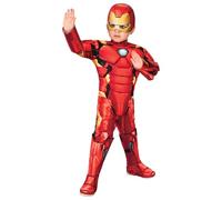 Rubies Official Marvel Avengers Iron Man Deluxe Toddler Costume, Kids Fancy Dress, Age 3-4 years, (702035) Halloween
