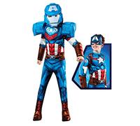 Rubies Official Marvel Captain America Mech Strike Child Costume, Kids Superhero Fancy Dress, Size Large Halloween