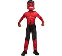 Rubies Official Marvel Red Hulk Classic Child Costume, Kids Superhero Fancy Dress, Size 5-6 Years