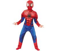 Rubies Official Marvel Spider-Man, Deluxe Child Costume - Medium Age 5-6, Height 116 cm, Red Halloween
