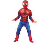 Rubies Official Marvel Spider-Man, Deluxe Child Costume - Medium Age 5-6, Height 116 cm, Red Halloween, World Book Day