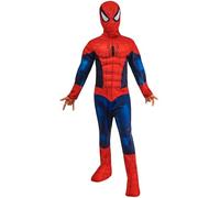 Rubies Official Marvel Spider-Man Deluxe Padded Muscles Child Costume, Kids Superhero Fancy Dress, Age 7-8 Years Halloween