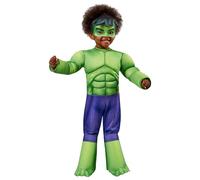 Deluxe Hulk Costume Boys Film Licensed Superhero Fancy Dress Toddler Kids